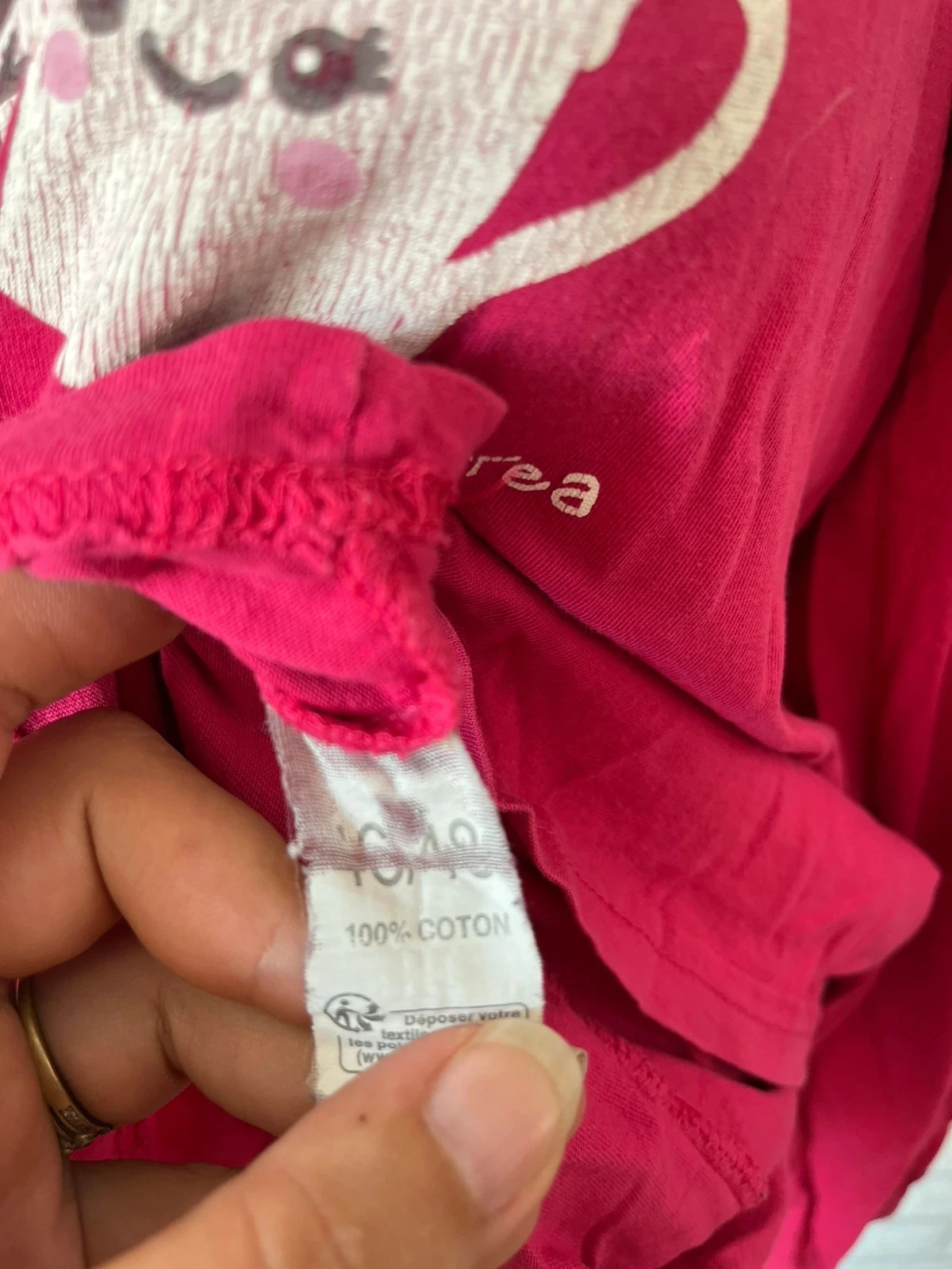 Camisola Rosa Fúcsia com Estampa de Xícaras de Café Tamanho 42 – photo 3